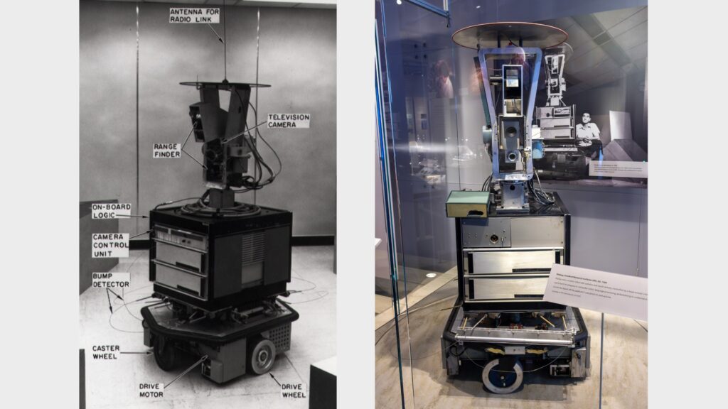 Le robot Shakey, inventé durant la décennie 1960. // Source : Wikimédias Le robot Shakey, inventé durant la décennie 1960. // Source : Wikimédias