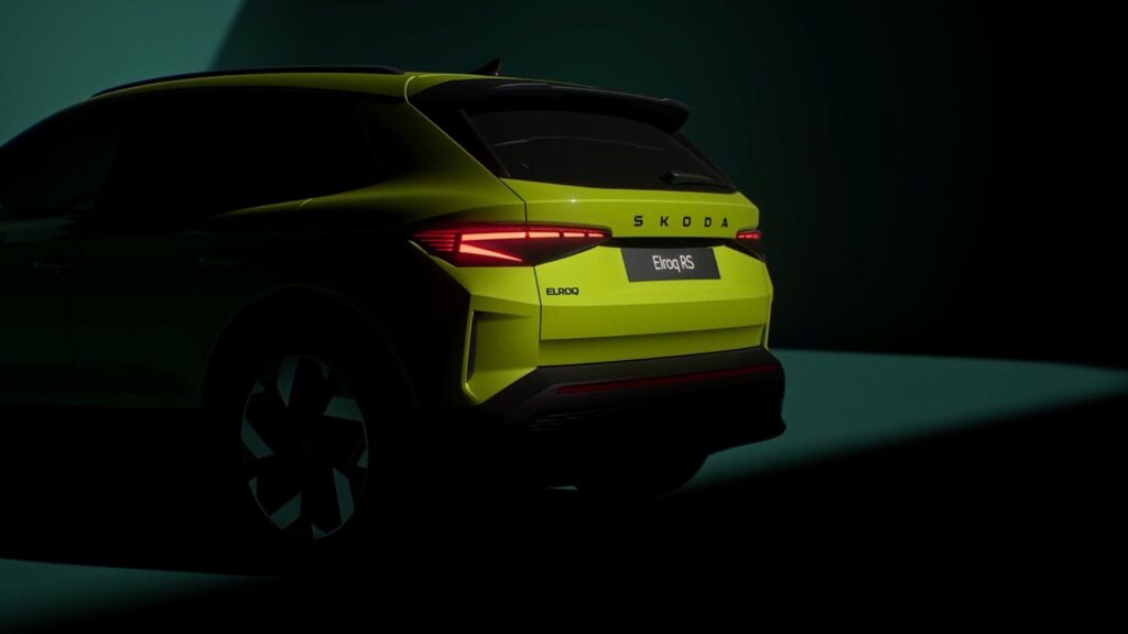 Le Skoda Elroq RS se laisse entrevoir // Source : Skoda Le Skoda Elroq RS se laisse entrevoir // Source : Skoda