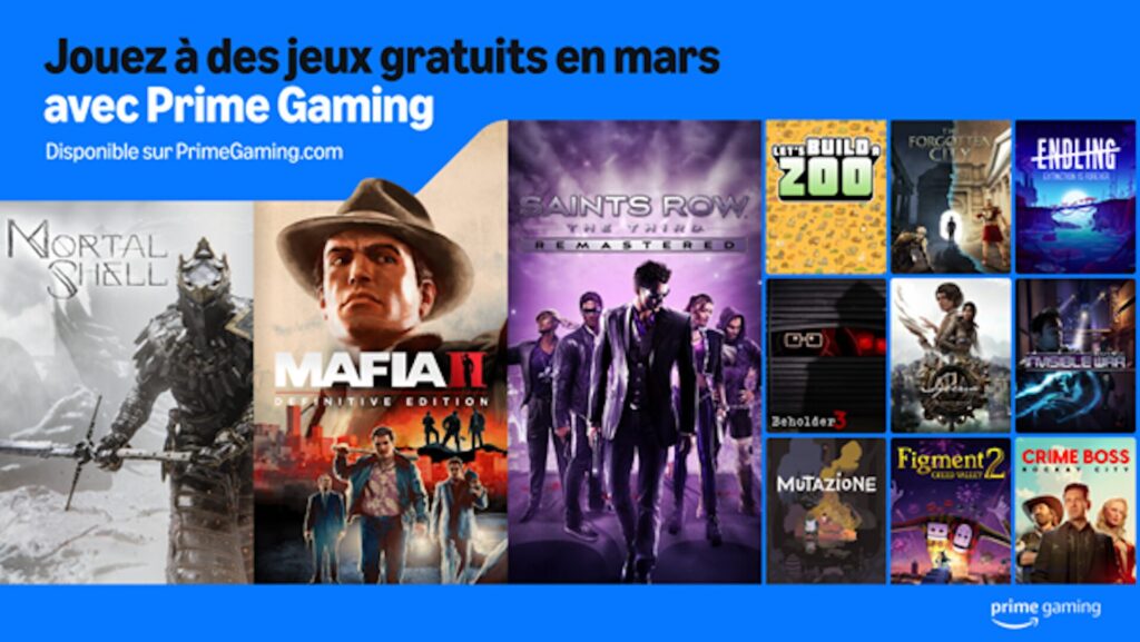 Amazon Prime Gaming en mars 2025 // Source : Amazon