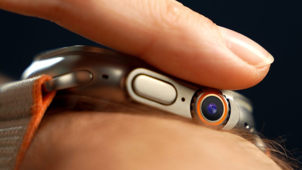 Une webcam dans une Apple Watch ? // Source : Montage Numerama Une webcam dans une Apple Watch ? // Source : Montage Numerama