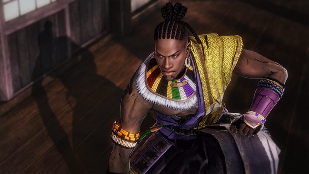 Le Yasuke de Dynasty Warriors 5, porte de très anachroniques dreads et combat avec des gants cloutés. // Source : Omega Force Le Yasuke de Dynasty Warriors 5, porte de très anachroniques dreads et combat avec des gants cloutés. // Source : Omega Force