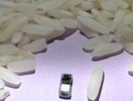 Pacemaker comparé à des grains de riz // Source : Capture écran- Vidéo: World’s smallest pacemaker is activated by light - Northwestern University