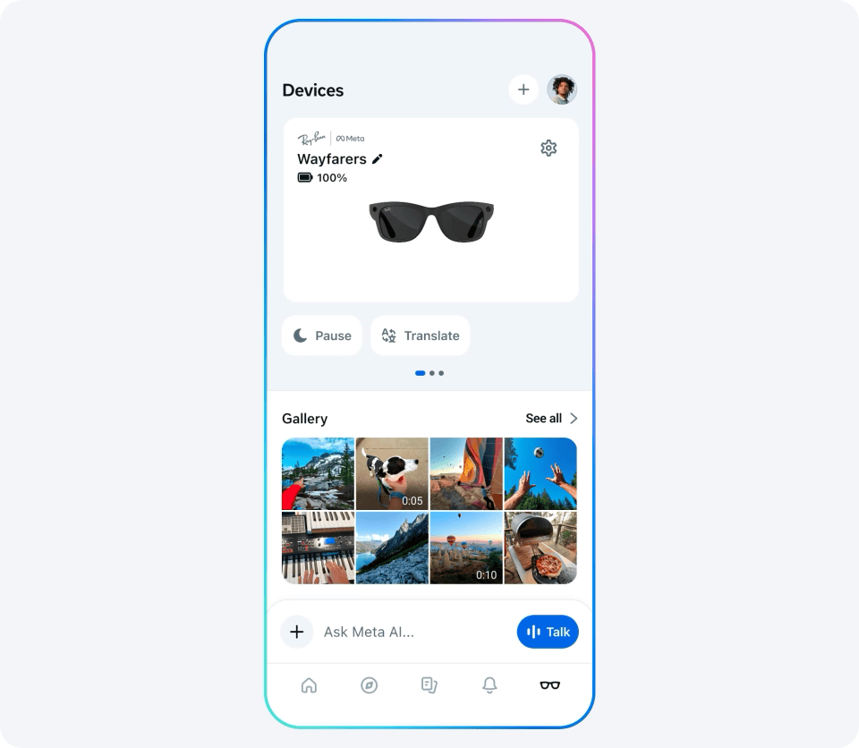 Meta AI devient une application à part entière (en fusionnant avec Meta View) // Source : Meta Meta AI devient une application à part entière (en fusionnant avec Meta View) // Source : Meta