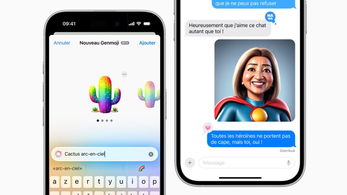 Les Genmoji et Image Playgrounds. // Source : Apple