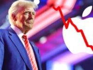 Apple s'effondre en bourse à cause de Donald Trump. // Source : Montage Numerama, image Maison-Blanche Apple s'effondre en bourse à cause de Donald Trump. // Source : Montage Numerama, image Maison-Blanche