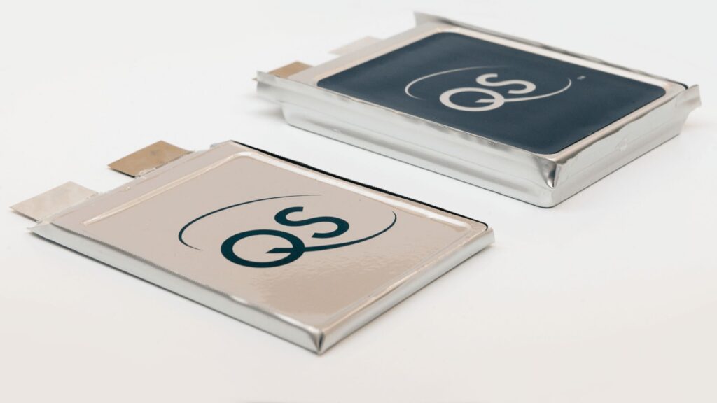 Une cellule prototype pour une batterie solide sans anode // Source : QuantumScape Une cellule prototype pour une batterie solide sans anode // Source : QuantumScape