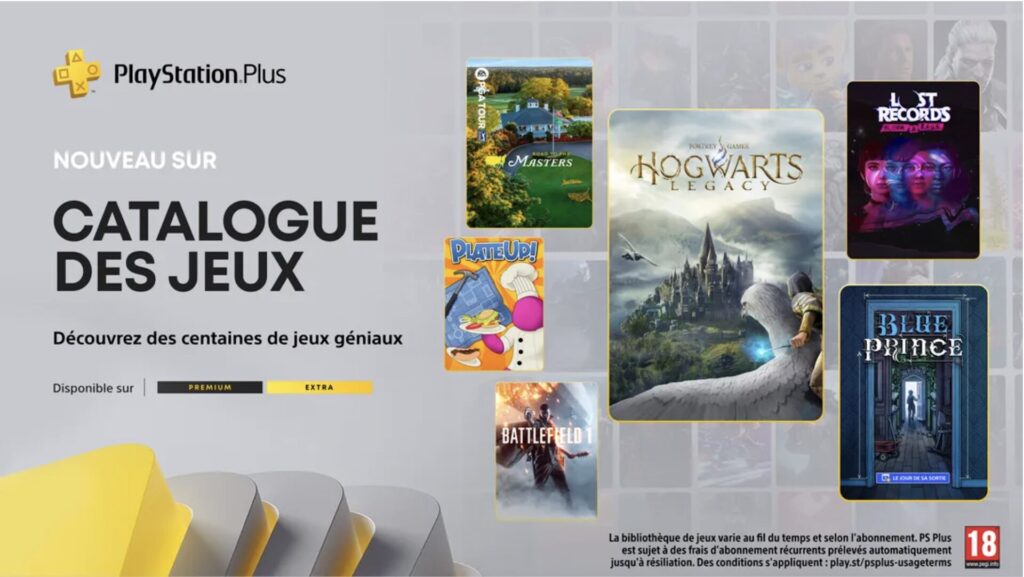 PlayStation Plus Extra et Premium en avril 2025 // Source : Sony