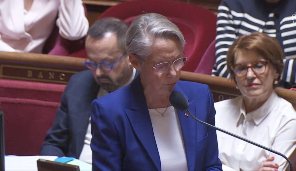 Elisabeth Borne au Sénat ce 9 avril // Source : Sénat Elisabeth Borne au Sénat ce 9 avril // Source : Sénat