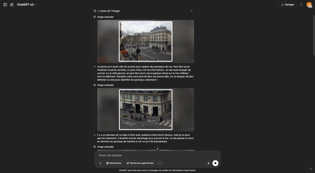 On peut suivre tout le cheminement de pensée d'o3 // Source : Numerama
