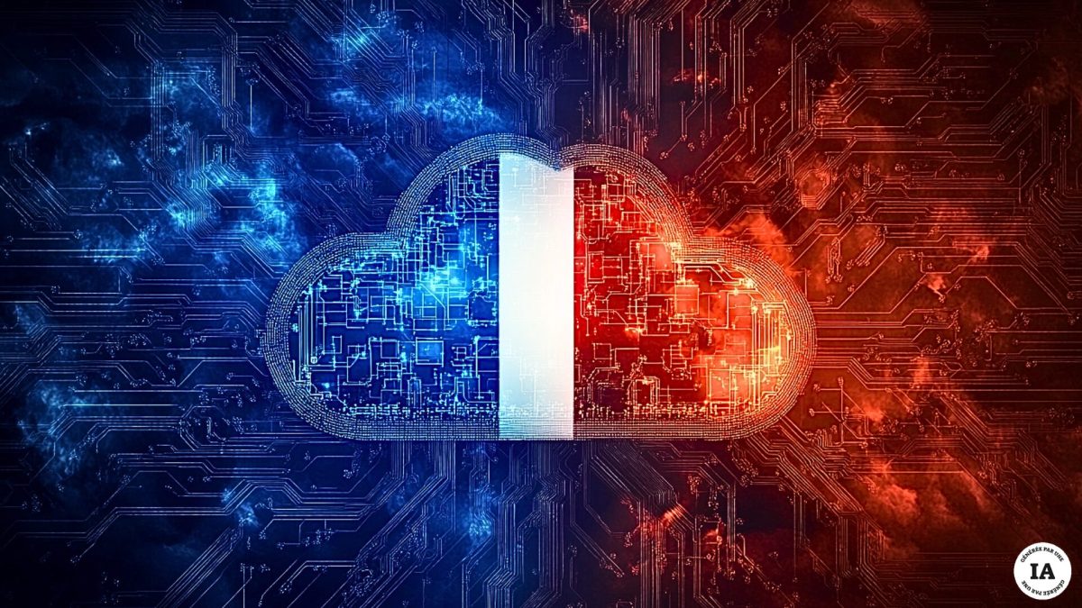 Le gouvernement relance son projet de cloud souverain. // Source : Numerama avec Midjourney Le gouvernement relance son projet de cloud souverain. // Source : Numerama avec Midjourney