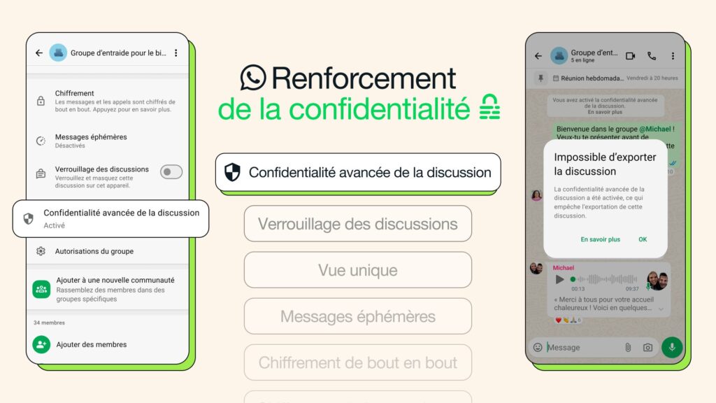 confidentialité avancée de la discussion confidentialité avancée de la discussion