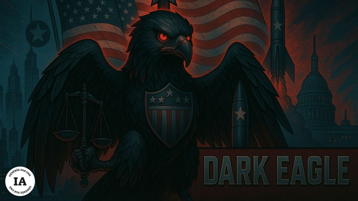 Dark Eagle imaginé par IA // Source : Création Numerama avec ChatGPT Dark Eagle imaginé par IA // Source : Création Numerama avec ChatGPT