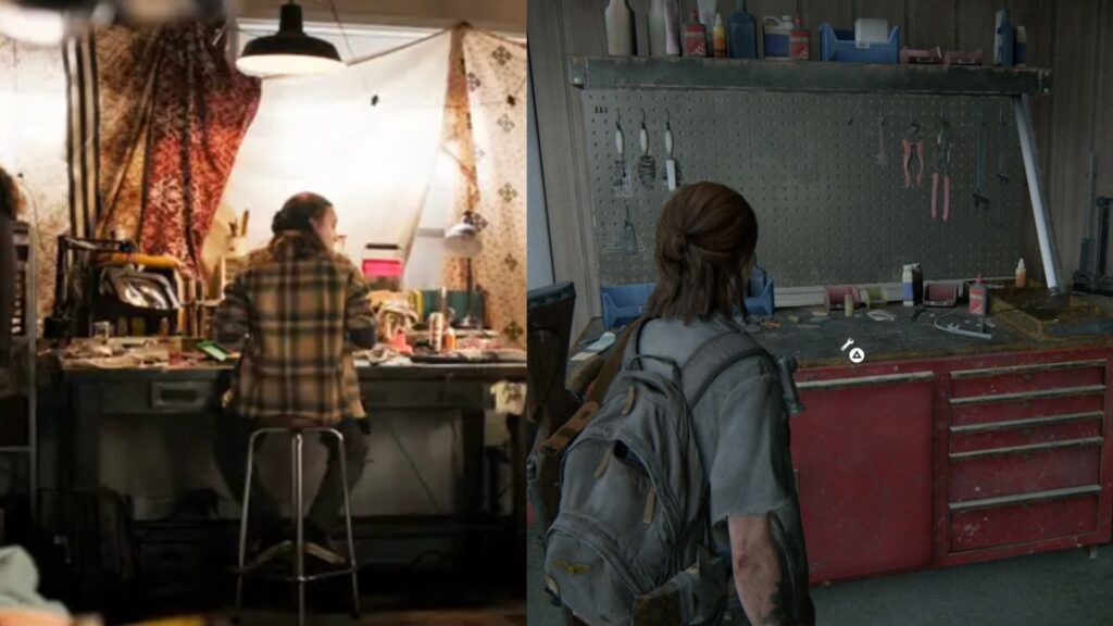 L'établi de The Last of Us. // Source : HBO Max / Naughty Dog