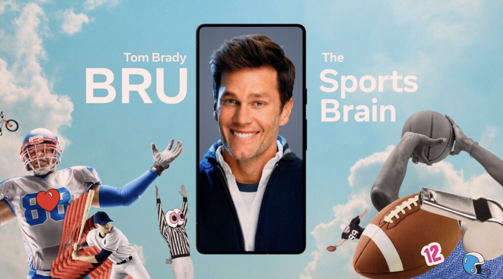 On peut « discuter » avec Tom Brady // Source : Meta On peut « discuter » avec Tom Brady // Source : Meta