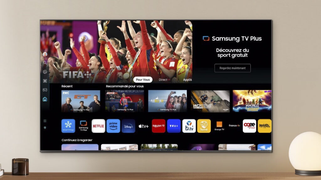 Les téléviseur Samsung reposent sur Tizen et son écosystème d'application très complet // Source : Samsung Les téléviseur Samsung reposent sur Tizen et son écosystème d'application très complet // Source : Samsung