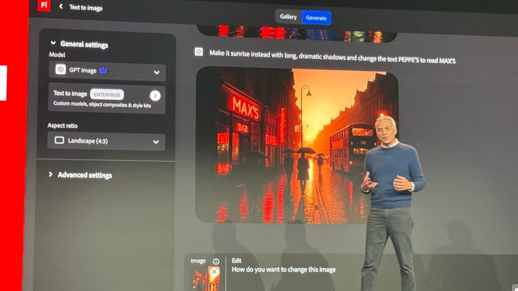 En plus des modèles Firefly, Adobe va intégrer les modèles d'OpenAI et de Google dans ses applications. // Source : Numerama En plus des modèles Firefly, Adobe va intégrer les modèles d'OpenAI et de Google dans ses applications. // Source : Numerama