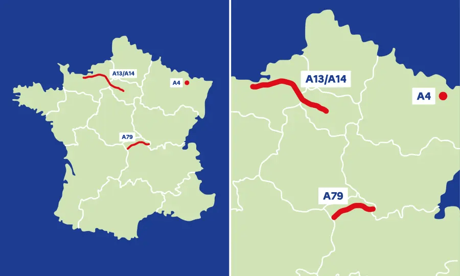 Zones de péage flux libre en France Zones de péage flux libre en France
