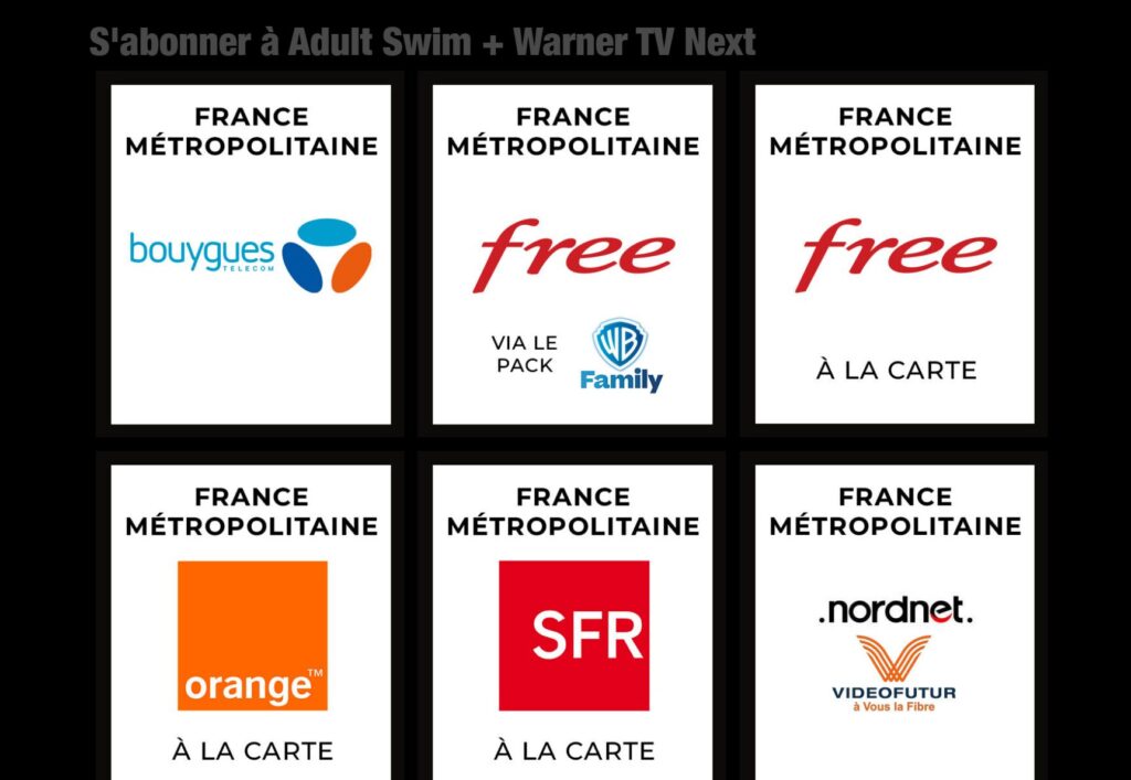 Les options Warner TV Next chez les opérateurs