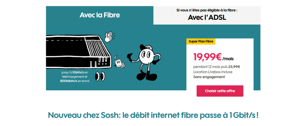 Offre Sosh à 19,99 € Offre Sosh à 19,99 €