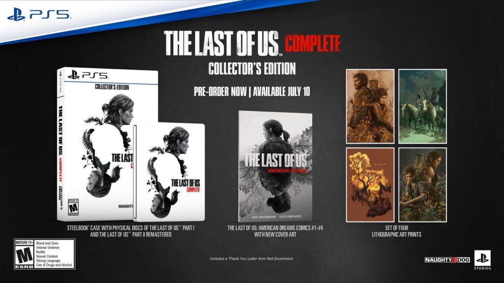 The Last of Us Complete en version collector contient une BD et des cartes postales. The Last of Us Complete en version collector contient une BD et des cartes postales.