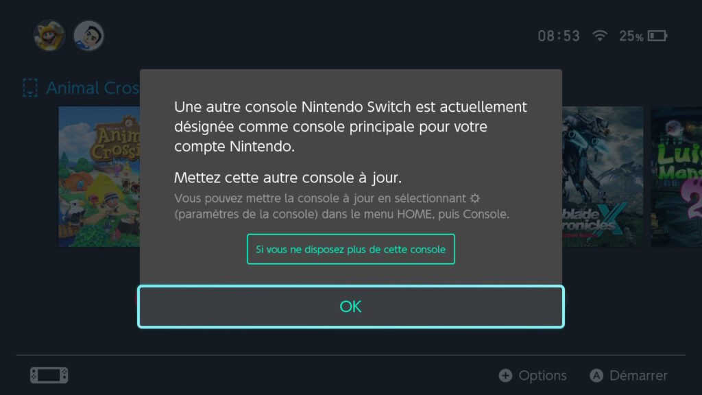 Si la console principale n'est pas à jour, il n'est pas possible d'éjecter la carte de jeu virtuelle. Si la console principale n'est pas à jour, il n'est pas possible d'éjecter la carte de jeu virtuelle.