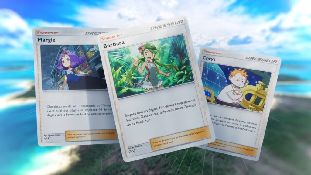 Les Dresseurs qu'on pourra débloquer dans la prochaine extension // Source : The Pokémon Company Les Dresseurs qu'on pourra débloquer dans la prochaine extension // Source : The Pokémon Company