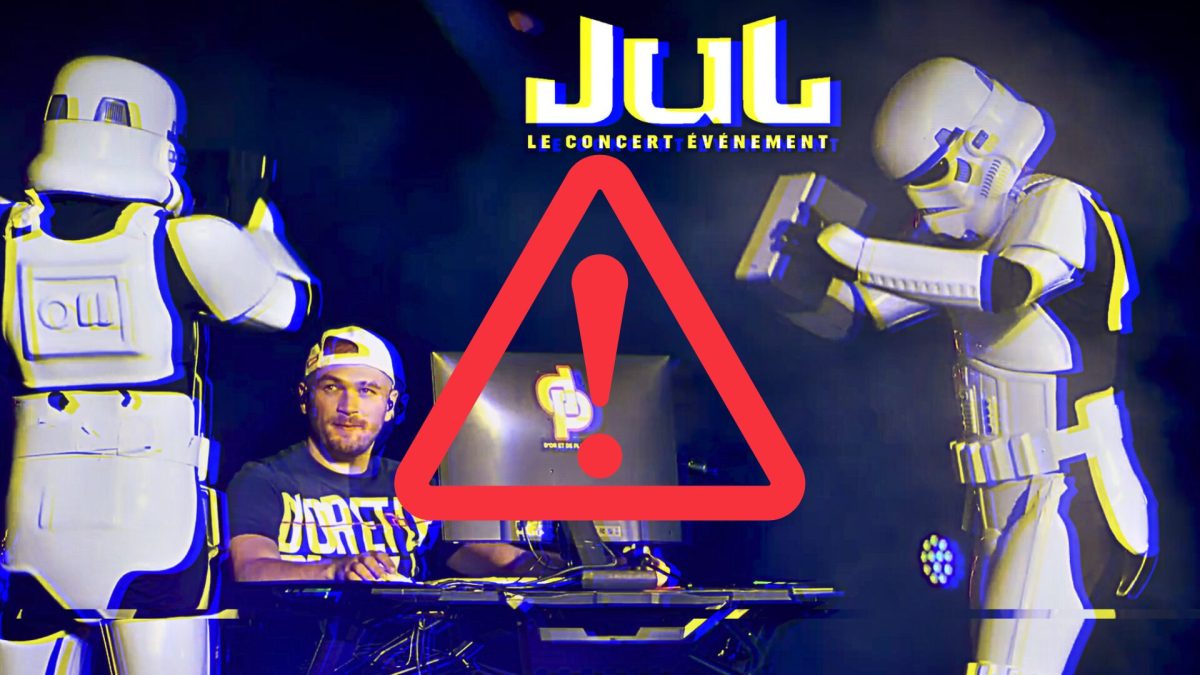Les fans de Jul sont ciblé par les pirates via ces faux sites de vente. // Source : Numerama Les fans de Jul sont ciblé par les pirates via ces faux sites de vente. // Source : Numerama