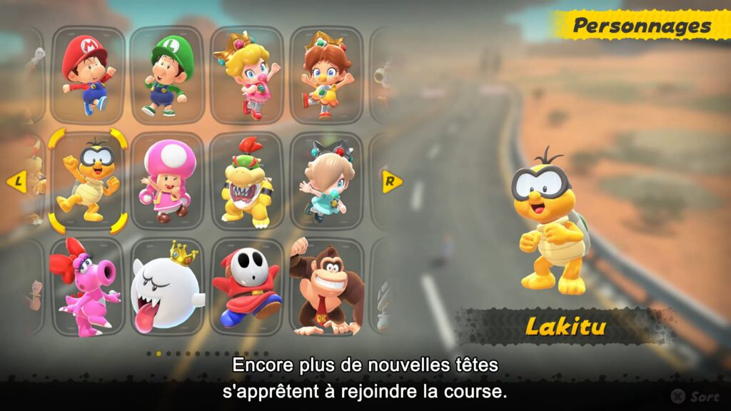 La page 2 des personnages dans Mario Kart World. La page 2 des personnages dans Mario Kart World.