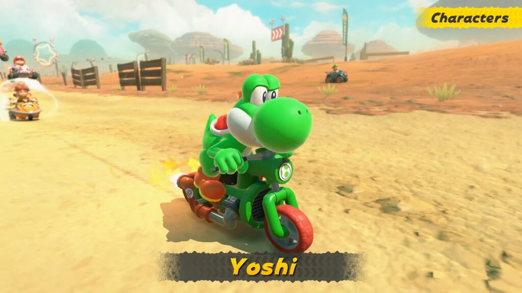 Yoshi dans Mario Kart World. // Source : Nintendo Yoshi dans Mario Kart World. // Source : Nintendo