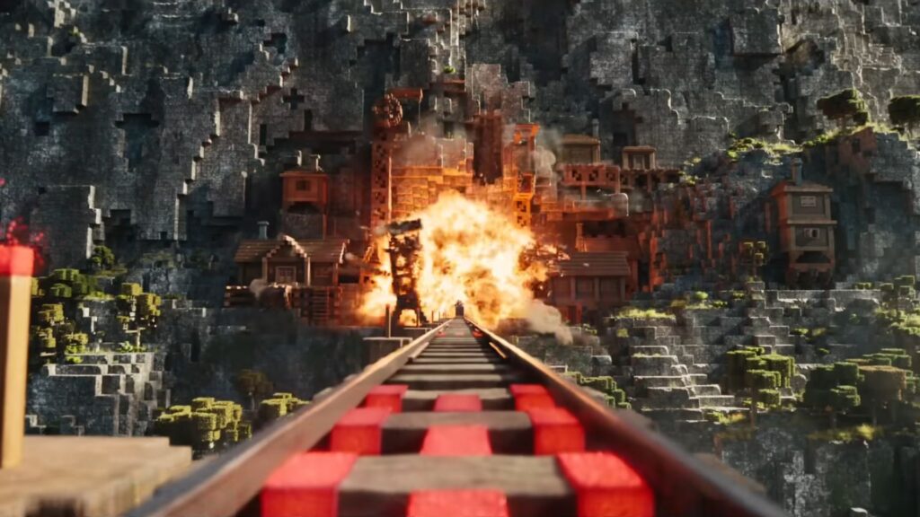 Je vous jure, les explosions dans Minecraft, ça ne ressemble pas à ça // Source : Warner Bros. Je vous jure, les explosions dans Minecraft, ça ne ressemble pas à ça // Source : Warner Bros.
