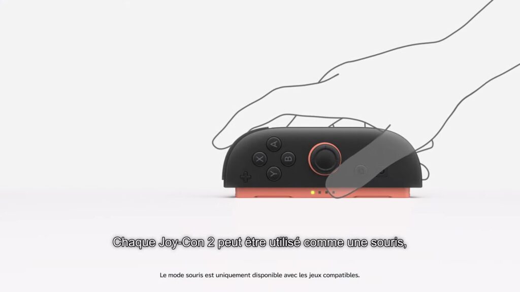 Le mode souris de la Nintendo Switch 2. Le mode souris de la Nintendo Switch 2.