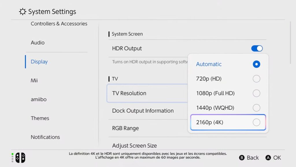 La Nintendo Switch 2 supporte la 4K. La Nintendo Switch 2 supporte la 4K.