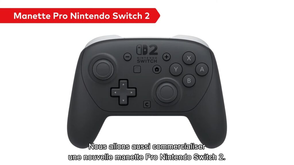 La manette Pro de la Nintendo Switch 2. La manette Pro de la Nintendo Switch 2.