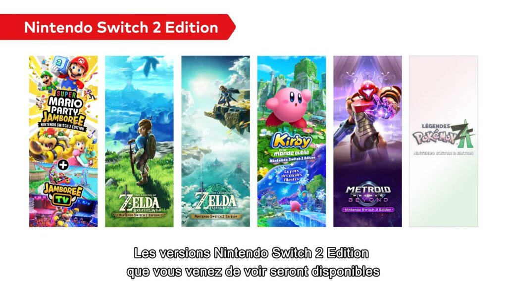 Ces jeux disposeront d'un mode Switch 2, avec une meilleure qualité et des fonctions exclusives. Ces jeux disposeront d'un mode Switch 2, avec une meilleure qualité et des fonctions exclusives.