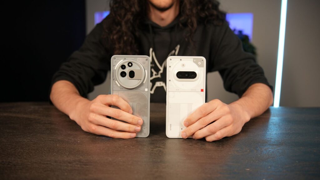 Les Nothing Phone (3a) et (3a) Pro // Source : Alfred Tertrais pour Numerama
