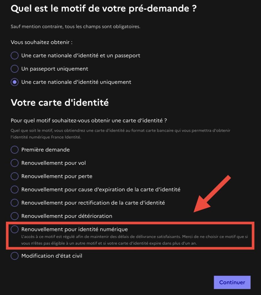 On peut demander un renouvellement de sa carte d'identité pour obtenir son identité numérique // Source : Tiino-X83 sur X On peut demander un renouvellement de sa carte d'identité pour obtenir son identité numérique // Source : Tiino-X83 sur X