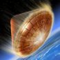 Vue d'artiste d'une capsule effectuant sa rentrée atmosphérique. // Source : ESA - D.Ducros (image recadrée) Vue d'artiste d'une capsule effectuant sa rentrée atmosphérique. // Source : ESA - D.Ducros (image recadrée)