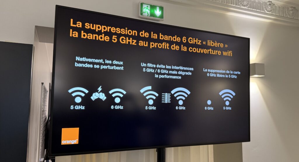 Le 5 GHz et le 6 GHz entrent en collision selon Orange, qui préfère favoriser un « meilleur Wi-Fi pour tous ». Le 5 GHz et le 6 GHz entrent en collision selon Orange, qui préfère favoriser un « meilleur Wi-Fi pour tous ».
