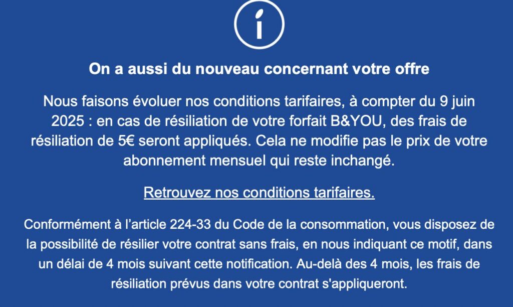 Bouygues glisse cette information capitale à la fin de son mail.