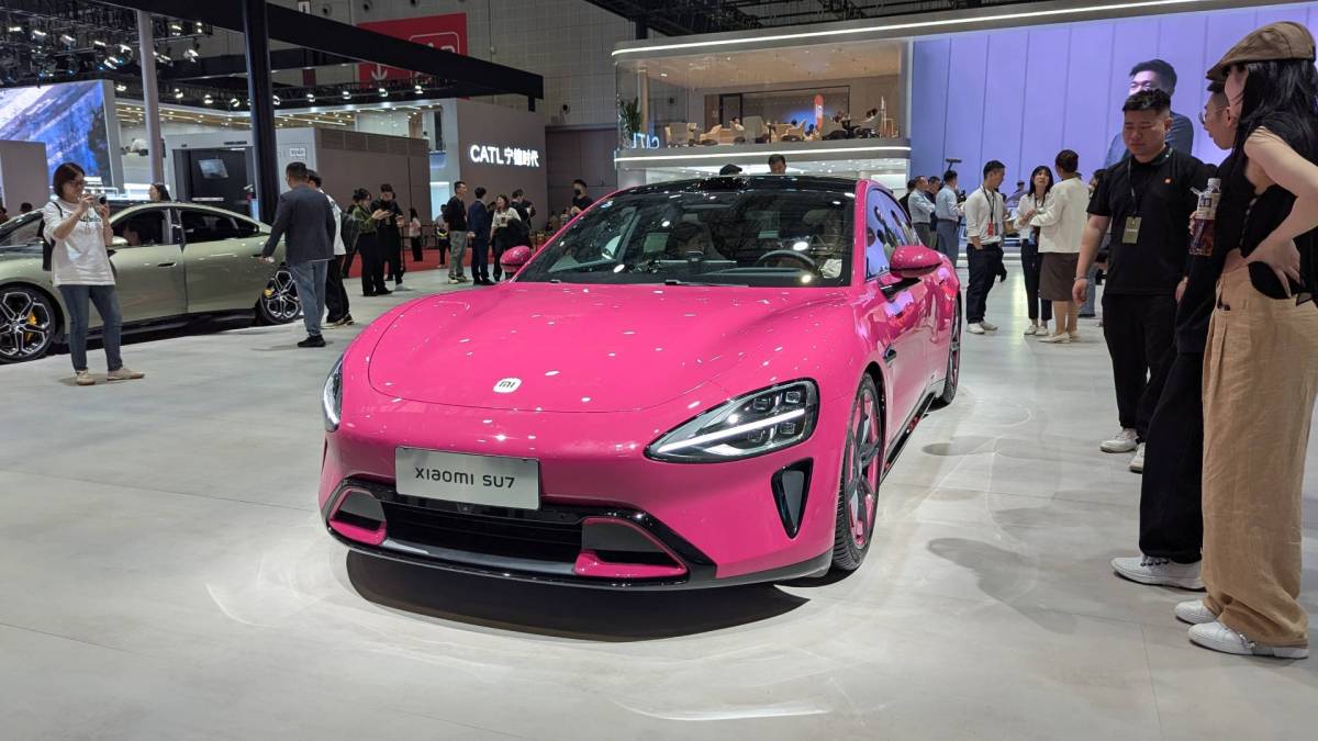 Xiaomi SU7 au salon de Shanghai 2025 // Source : Raphaelle Baut pour Numerama Xiaomi SU7 au salon de Shanghai 2025 // Source : Raphaelle Baut pour Numerama