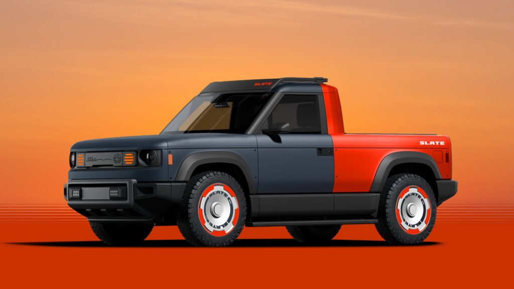 Le pick-up électrique Slate (2026) // Source : Slate Auto Le pick-up électrique Slate (2026) // Source : Slate Auto