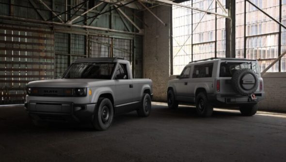 Le pick-up électrique Slate (2026) // Source : Slate Auto Le pick-up électrique Slate (2026) // Source : Slate Auto