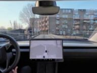 Tesla teste sa conduite autonome « FSD » à Amsterdam // Source : Tesla via X