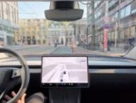 Tesla teste sa conduite autonome « FSD » à Amsterdam // Source : Tesla via X