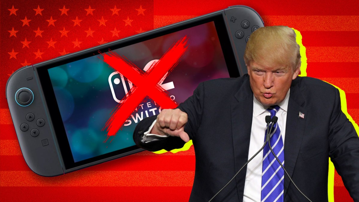 Donald Trump et la Nintendo Switch 2. // Source : Nino Barbey pour Numerama Donald Trump et la Nintendo Switch 2. // Source : Nino Barbey pour Numerama
