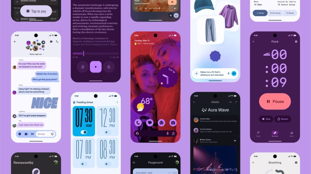 Material 3 Expressive dans Android 16. // Source : Google
