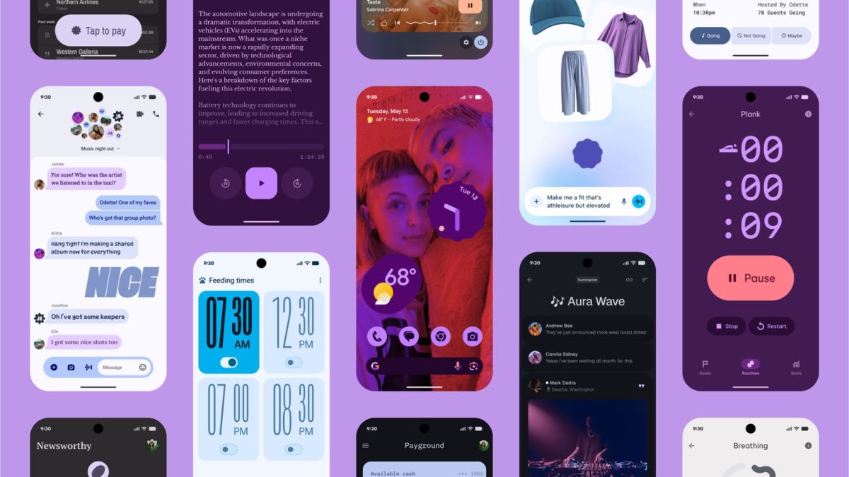 Material 3 Expressive dans Android 16. // Source : Google