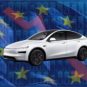 Tesla en baisse en Europe // Source : Montage Raphaelle Baut Tesla en baisse en Europe // Source : Montage Raphaelle Baut