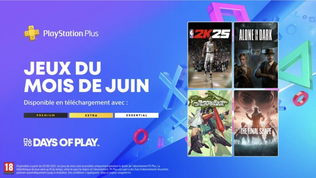 PlayStation Plus en juin 2025 // Source : Sony PlayStation Plus en juin 2025 // Source : Sony