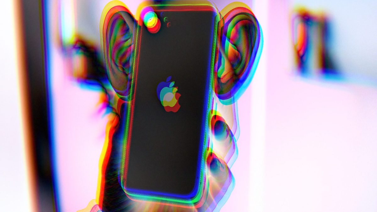 Un iPhone avec des oreilles // Source : Montage Numerama Un iPhone avec des oreilles // Source : Montage Numerama